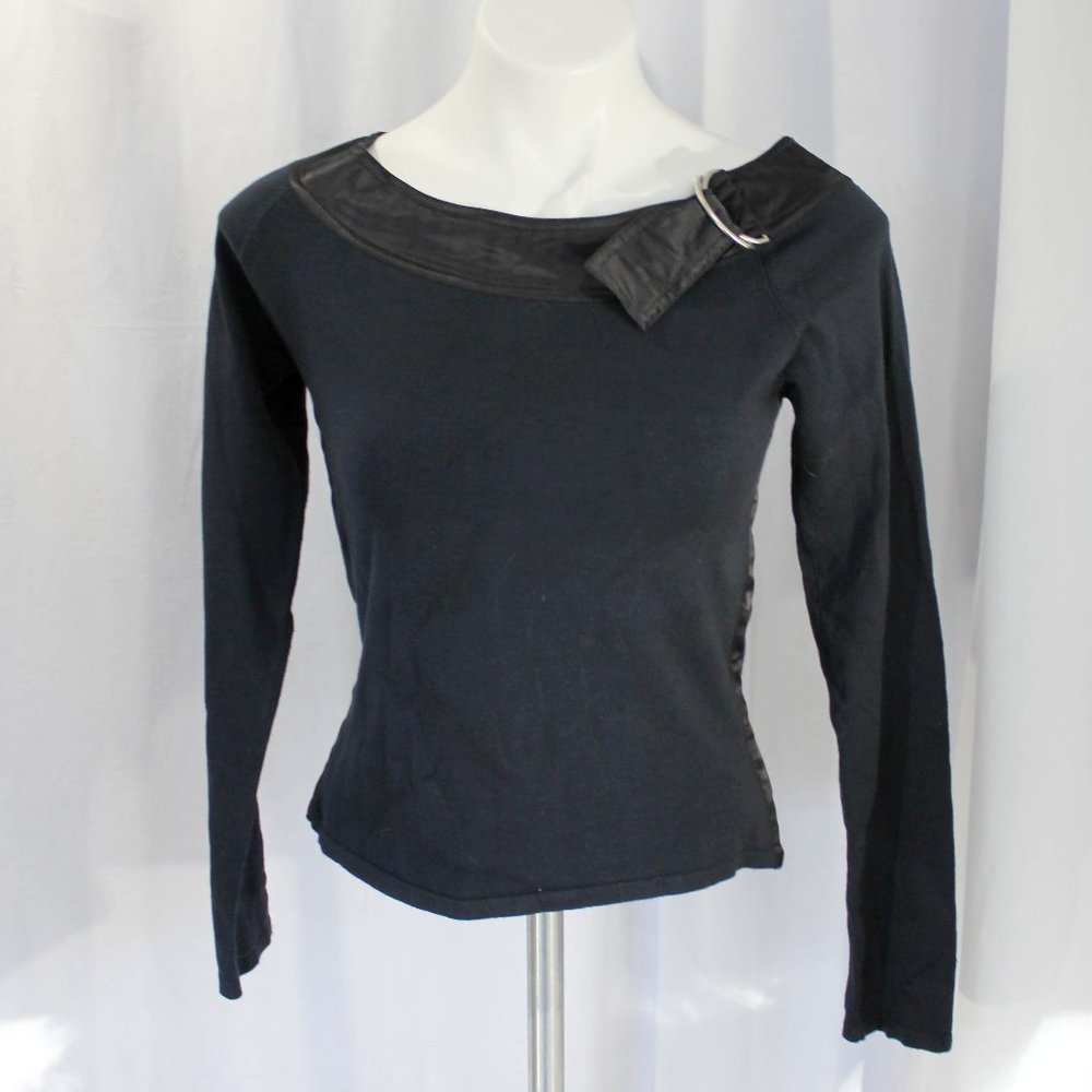 Takeout Long Sleeve Silk Buckle Belt Neck Collar